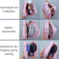 Mini-Tasche für Damenhygieneartikel, Blumen, pink