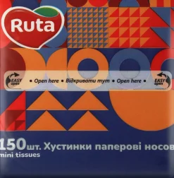 Mini-Taschentücher, blaue Verpackung