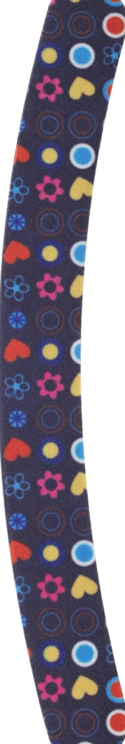 Nagelfeile 7453, blau mit Mustern: Blumen, Herzchen und Kreise