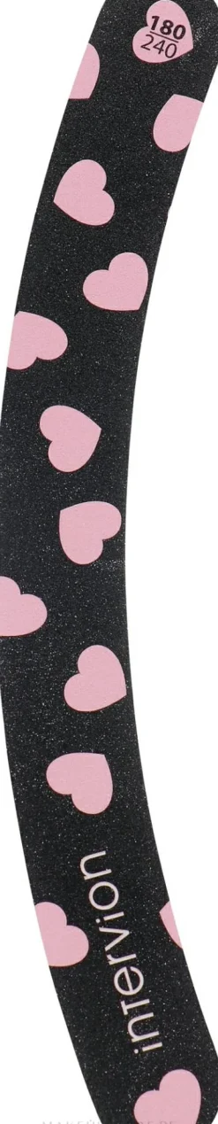 Nagelfeile Banane 180/240 schwarz mit Herzen