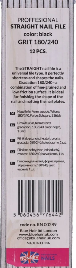 Nagelfeilen 180/240 RN 00289 schwarz 12 St.