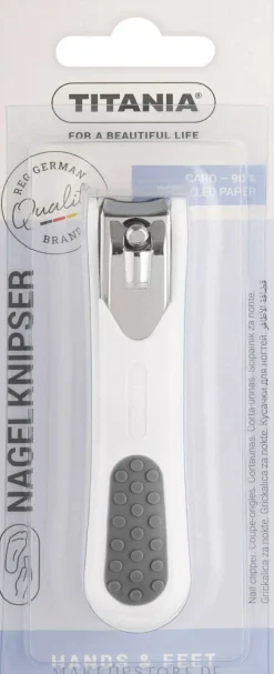 Nagelknipser weiß mit grau