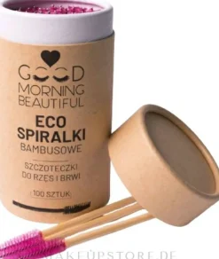 Pinsel für Wimpern und Augenbrauen aus Bambus rosa 100 St.