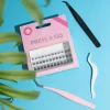 Pinzette für falsche Wimpern, rosa