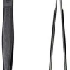 Pinzette gebogen schwarz 9 cm