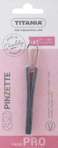 Pinzette gerade mit Kunststoffgriff 8 cm 1061/A grau