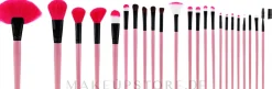 Professioneller Make-up Pinselset rosa 24-tlg.