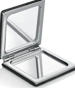 Quadratischer klappbarer Taschenspiegel schwarz
