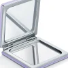 Quadratischer klappbarer Taschenspiegel lila