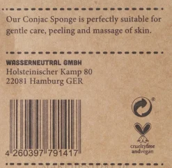 Reinigungsschwamm aus Konjak zum Peeling und Massage für Gesicht und Körper