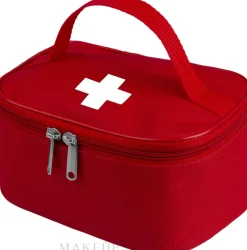 Rote Stofftasche zur Aufbewahrung von Erste-Hilfe-Artikeln 20x14x10 cm First Aid Kit