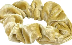 Samt-Haargummi, gelb 11 cm