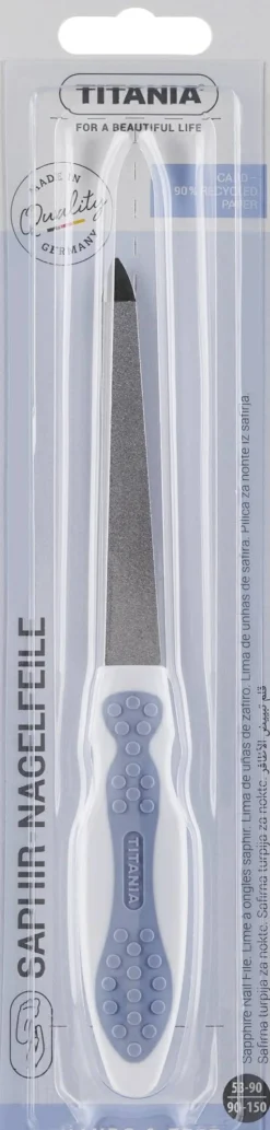 Saphir-Nagelfeile, 17 cm, grau-lavendel
