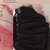 Satin-Haarspange mit Rüschen schwarz
