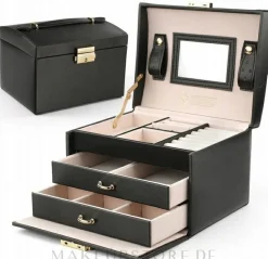 Schmuck- und Uhrenbox PD49CZ schwarz