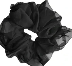 Schwarzer Chiffon-Haargummi