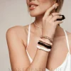 Scrunchie-Haargummi aus Naturseide in Puderfarbe Skinny
