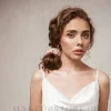 Scrunchie-Haargummi aus Naturseide in Puderfarbe Midi