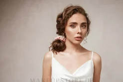 Scrunchie-Haargummi aus Naturseide in Puderfarbe Midi