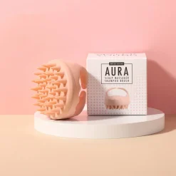 Shampoo-Bürste und Kopfhaut-Massagegerät, rosé
