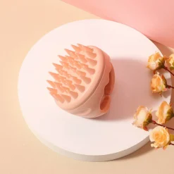 Shampoo-Bürste und Kopfhaut-Massagegerät, rosé
