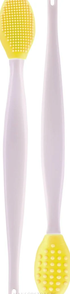 Silikonbürste zur Lippenpeeling und -massage, gelb