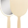 Spiegel mit Griff 28x13 cm beige