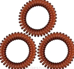 Spiral-Haargummi Anti Ziep groß braun 3 St.