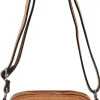 State Of Mind Leather Pouch With Handle Beige