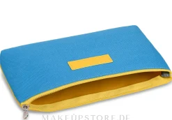 Stoff-Kosmetiktasche, blau-gelb 19x10x2 cm Freedom