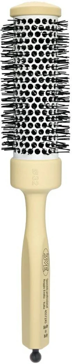 Thermorundbürste zum Haarstyling, 32 mm, gelb