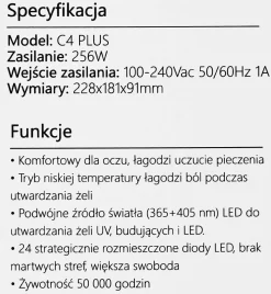UV LED Lampe für Nägel, schwarz-weiß
