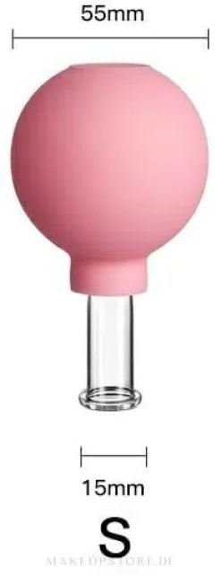 Vakuum-Massage-Glas, rosa, Größe S