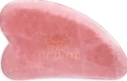 Verjüngender und beruhigender Massagestein für Gesichts- und Dekolleté aus Rosenquarz