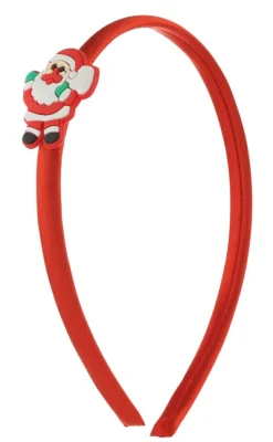 Weihnachtliches Haarband, FA-5741, rot mit Weihnachtsmann