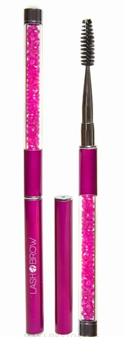 Wimpern- und Augenbrauenbürste pink