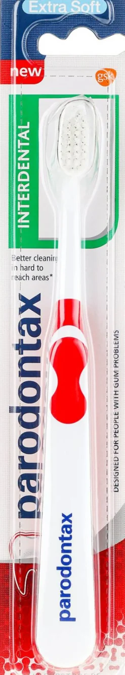 Zahnbürste extra weich weiß-rot