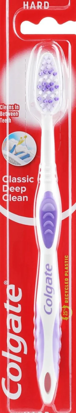 Zahnbürste hart Classic Deep Clean lila-weiß