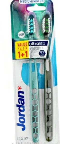 Zahnbürste mittel grün und blau 2 St.