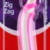 Zahnbürste mittel Zig Zag rosa-weiß