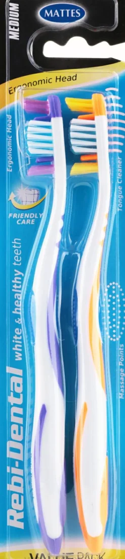 Zahnbürste Rebi-Dental M56 mittel violett + orange