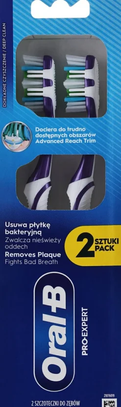 Zahnbürsten-Set, mittlere Härte, violett