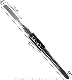 Zweiseitiger Nageldekorationspinsel mit Spatel
